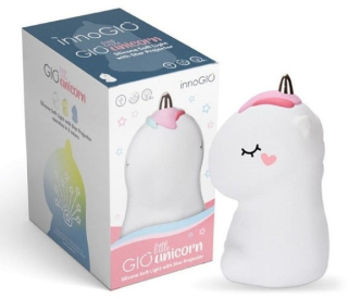 Nočná lampa do detskej izby - Lampa InnoGIO LittleUnicorn s projektorom