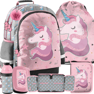 Školský batoh - UNICORN School Backpack UniCorn 5in1 Paso Set