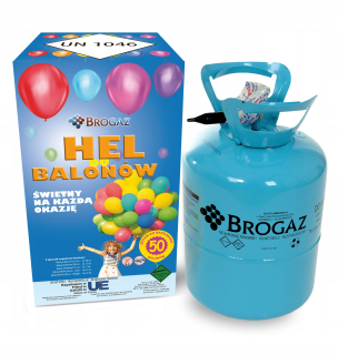 Balóny na párty - Jednorazový héliový valec 0,42 m3 na 50 balónov