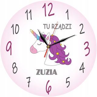 Hodiny do detskej izby - Unicorn tiché hodiny tečúcou personalizácie