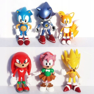 Rozprávková postavička - Ježko Sonic Obrázky 6 ks