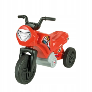 Červeno-čierny balančný bicykel Mochtoys