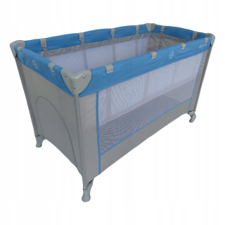 Cestovná postieľka Baby-Coo 60 x 120 cm, odtiene modrej