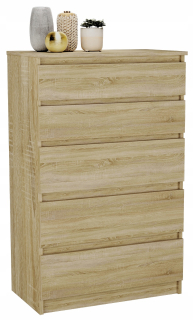 TopEshop M5 SONOMA komoda 70 x 40 x 109,5cm dub sonoma matný