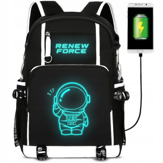 Viackomorový školský batoh Renew Force, čierny, 18 rokov