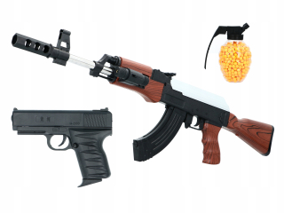 Detská zbraň - KALASZNIKOW AK47 Puška + pištoľ + gule