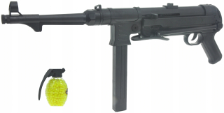 Detská zbraň - Puška na guličky MP40 Schmeisser gun + granátové jablko