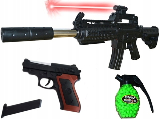 Detská zbraň - Pušky M4 + gun A.238 + guľa