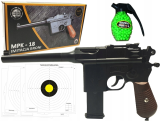 Detská zbraň - KOVOVÁ PISTOLA MPK + Guľôčky + DISKY