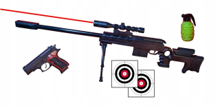 Detská zbraň - Rifle Rifle Sniper Asg Big Laser Set