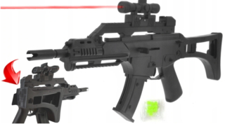 Detská zbraň - Puška Sniper na laserovej gule * Skladací banky *