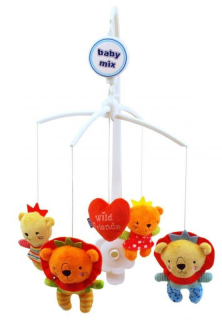 Kolotoč nad postielku - Kolotoč pre baby Mix plyšu s hudobným poli