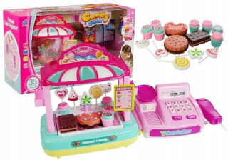 Detská pokladňa - obchod - Fiškálna pokladňa SHOCLE CANDY SHOP 35 EL