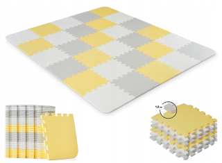 Vzdelávacia podložka pre deti - Kinderkraft Luno Foam Mat 180x150 Puzzle 30el