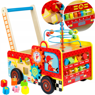 Detska chodúľka, chodítko - Kinderplay Drevená Pachacz Rider Graz Sorter