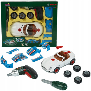 Stavebnica pre deti - KLEIN 8668 BOSCH AUTO TUNING SET 3v1 + ŠROUBOVAČ