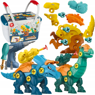 Konštrukčné bloky 3 Dinosaura šípka so šípkou + skrutkovač