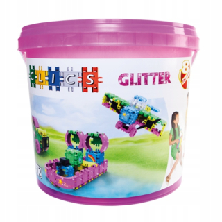 Stavebnica klik klak - CONSTRUCTION Papiere Clic BAG 8 W 1 GLITTER