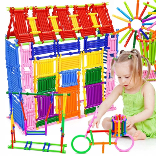 Magneticka stavebnica - Štrukturálne bloky Straw palice set 1000el