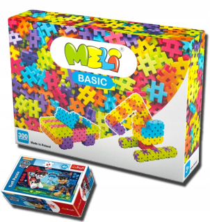 Stavebnica - Stavebné bloky Oblátky Meli Basic 300 + Puzzle