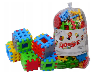 Vafle stavebnica - STAVEBNÉ BLOKY OBLÁTKY MINI ADUSIE 130 el.