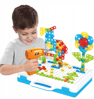 Stavebnica pre deti - Štrukturálne bloky. Creative Kit pre skrutkovanie