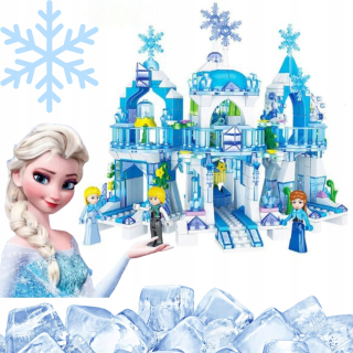 Stavebnica, slamky - Ľadové pozemky blokuje mega elsa Frozen Palace Set