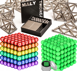 Magneticka stavebnica - Klocks Lopty Magnetické tyče NeoCube Fluo 516 EL