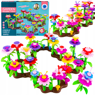 Kvety blokuje záhradné kreatívne kvety puzzle