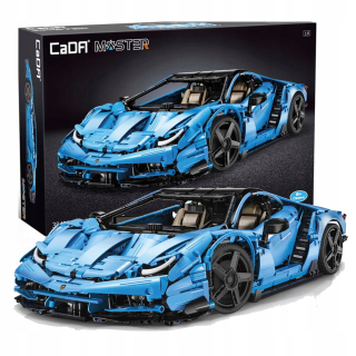 Stavebnica, slamky - Lamborgini blokuje veľké závodné auto 52 cm.