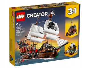 Vankúšiky LEGO Creator 3v1 Pirátska loď 31.109