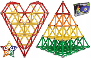 Magneticka stavebnica - Magnetické stavebné kamene Mighty set 150