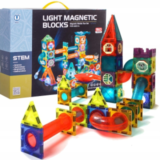 Magnetické bloky 150 ks žiariace magnetické bloky