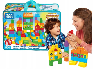 Stavebnica Mega Bloks - MEGA bloky blokuje čas naučiť sa 150l vrecúška. FVJ49