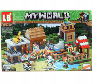 Stavebnica, slamky - Minecraft Farma Willar 778ele blokuje až 7 obrázkov
