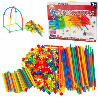 Construction Slaw Blocks Rúrky na spojenie kreatívnych palivov 408 prvkov
