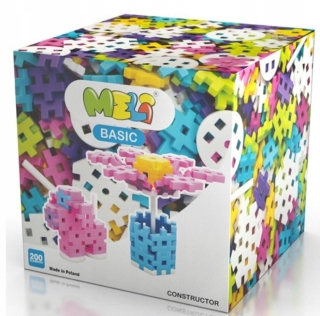 Stavebnica - Vafle Meli konstruktoru Pink 200 Elements