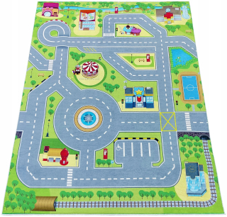 KOBEREC 120x170 ULICE CESTY AUTÁ MESTO PROTIŠMYK PRE DETI DETSKÉ