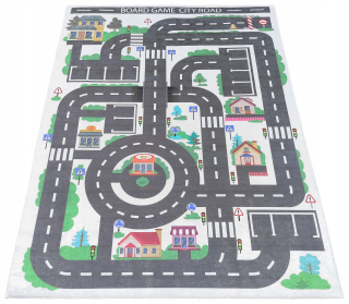 KOBEREC 120x180 ULICE CESTY AUTÁ MESTO PROTIŠMYK PRE DETI DETSKÉ