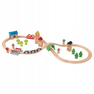 Drevená dráha pre deti - 45 Vykonáva Train Set a Tora Lillabo IKEA železničnej