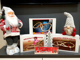 Drevená vláčiková súprava - Senzorická manipulačná doska líška líška líška
