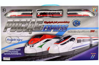 Dráha pre deti, stavebnica - Elektrický front Express 54 EL 396 cm