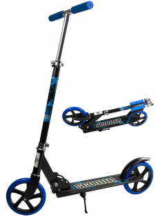 Veľká zelená skladacia kolobežka s brzdou SUNLIGHT NEON do 100 kg