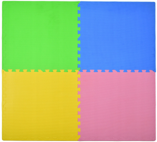 Vzdelávacia podložka pre deti - Farebné Mat Big Foam Puzzle 62x62cm 4 ks.