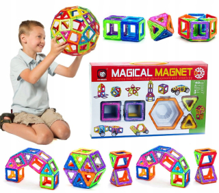Magneticka stavebnica - Farebné magnetické bloky veľké stavebné XL