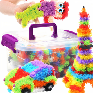 Farebné suchý zips blokuje kreatívne puzzle set xxl 800+ prvkov