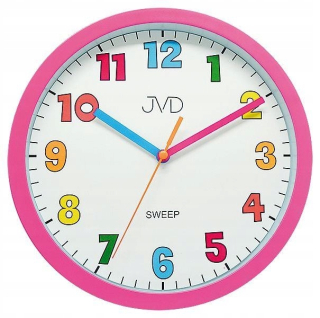 Hodiny do detskej izby - Farebné Nástenné hodiny JVD HA46.2 Silent Mechanism