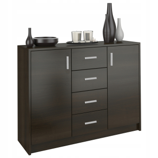 Mobene Moderná komoda 110 x 35 x 85cm matný wenge