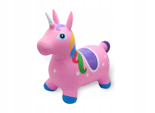 Konik jumper pre skákanie jednorožec ružový gum