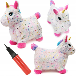 Hopsadlo, skákadlo - Konik Jumper Unicorn Prečerpávacia Plyšová Pump